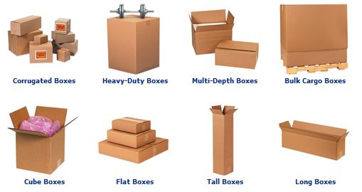 types of shipping packages